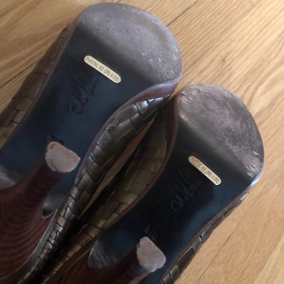 Cole Haan bronze woven heels - Picture 7 of 7